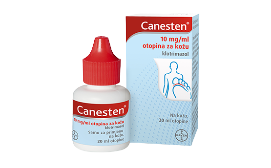 Canesten® 10mg/ml solucion kutan për trajtimin e infeksionit mykotik të këmbëve dhe mykut të lëkurës